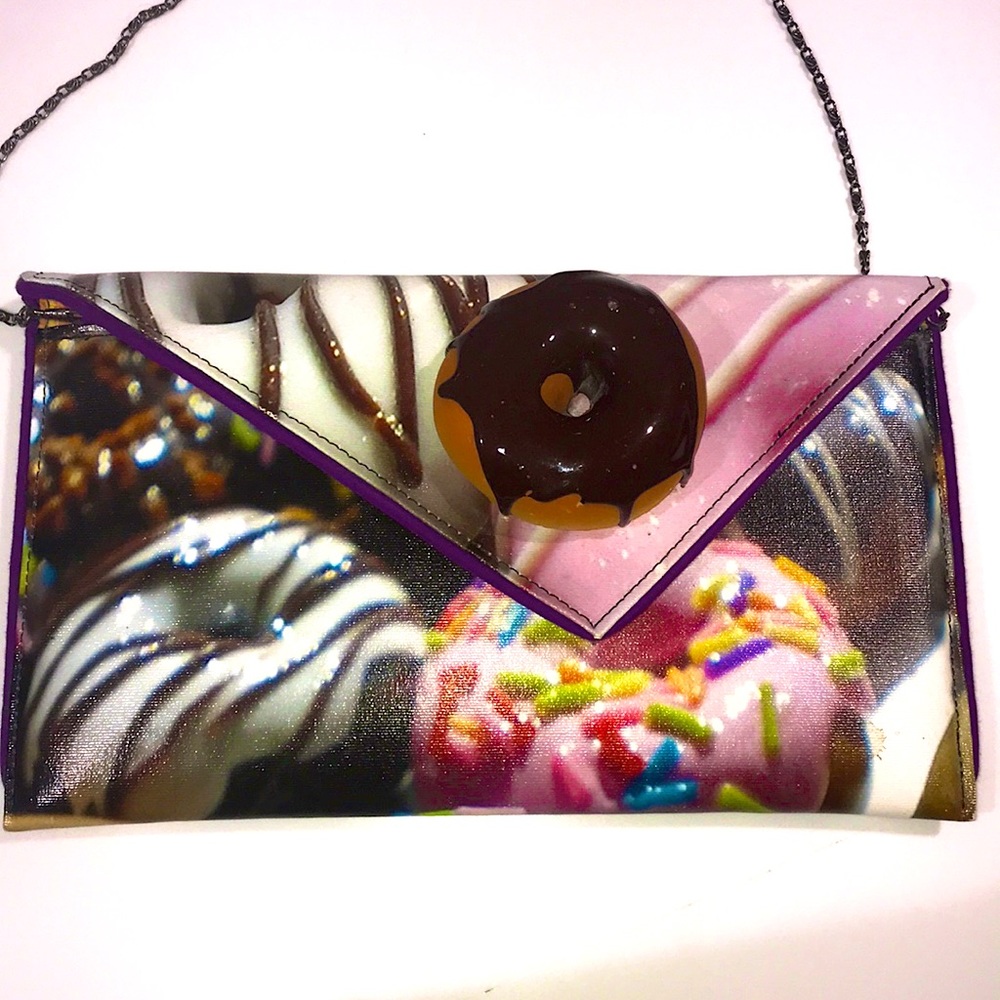 Signed Kent Stetson Donut Crossbody Clutch